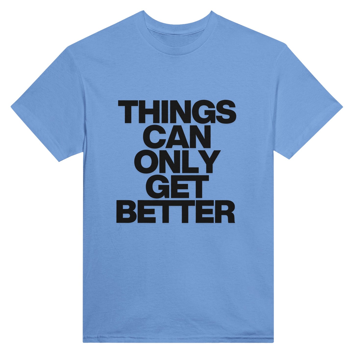 Things Can Only Get Better T-shirt in blue - anti-tory election wear